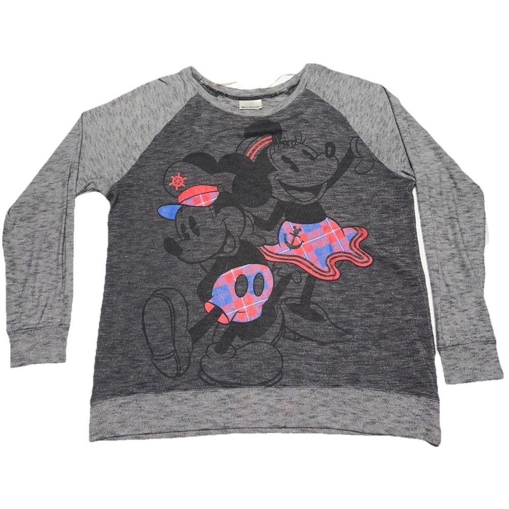 Disney Cruise Line Mickey & Minnie Big Print Sailor Crewneck XL